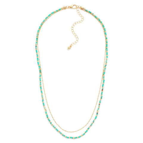 Teal and Gold Layering Chain