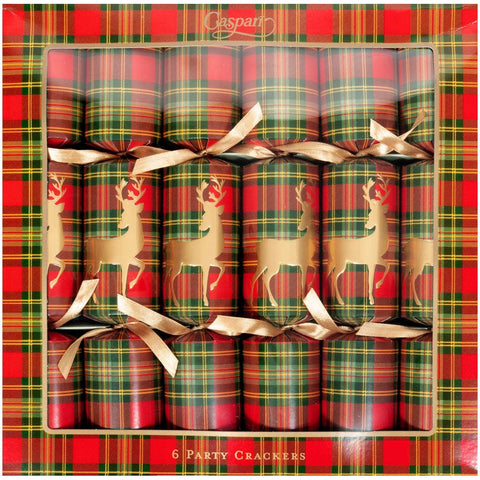 Reindeer Tartan Christmas Crackers