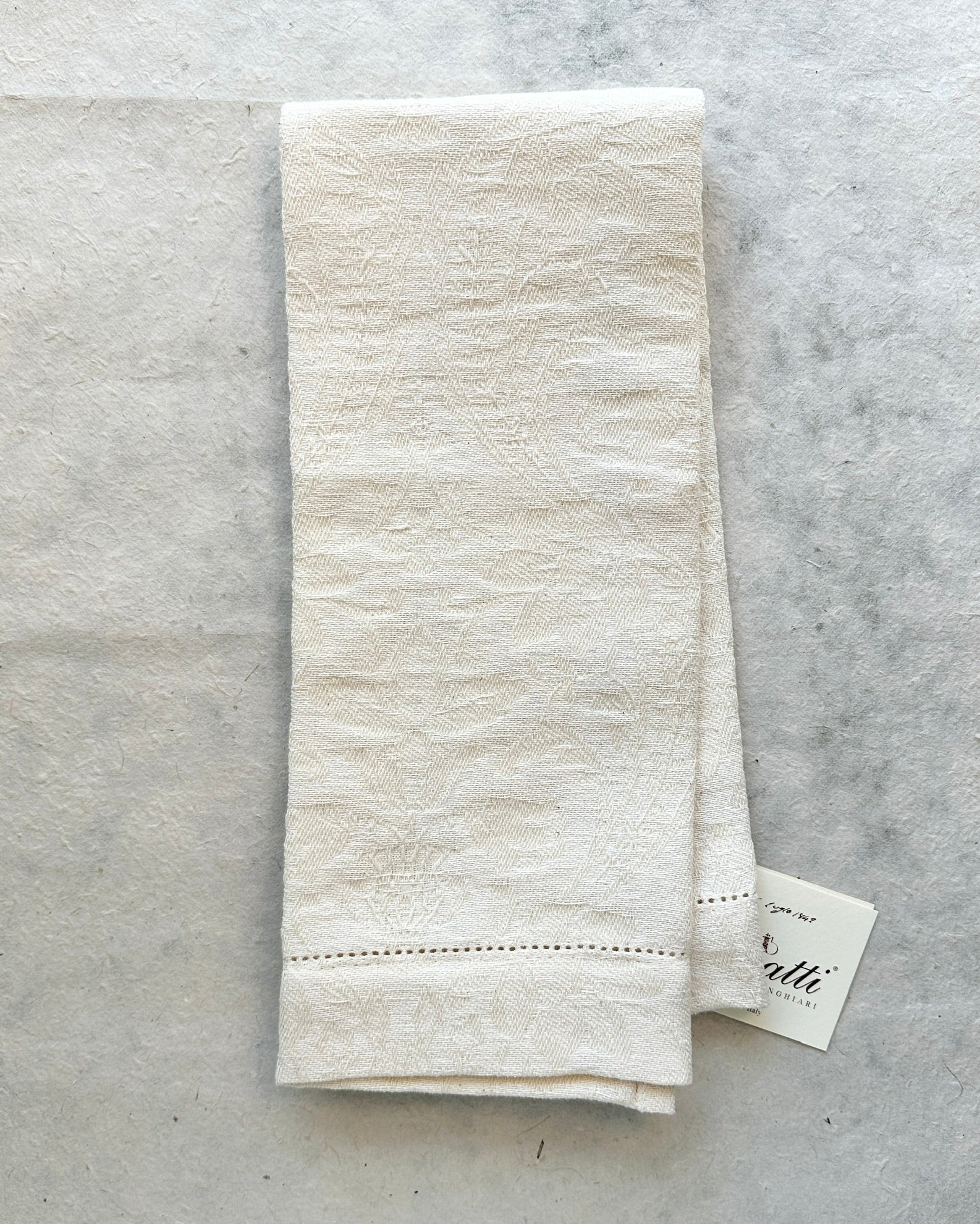 Donna Di Coppe Off White Hemstitch Guest Towel (Col. 20)