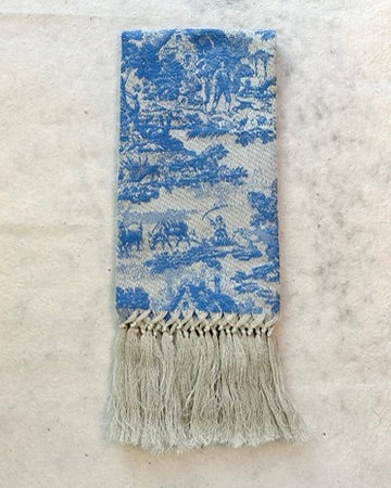 Piccola Royal Blue Fringe Guest Towel (Col. 107)