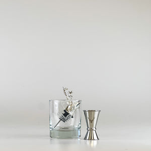 Glass, Pourer & Jigger Set - Stag