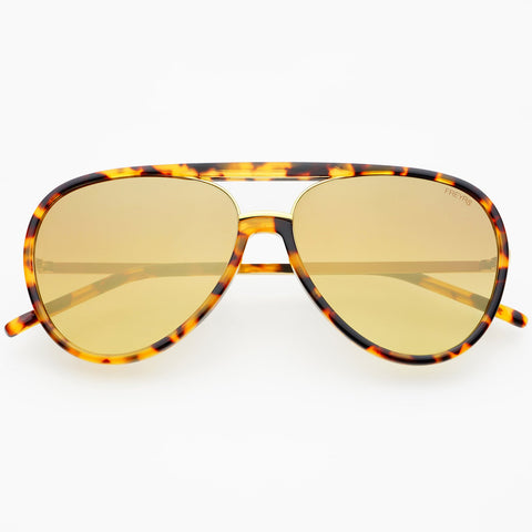 Shay - Tortoise / Gold Mirror Sunglasses