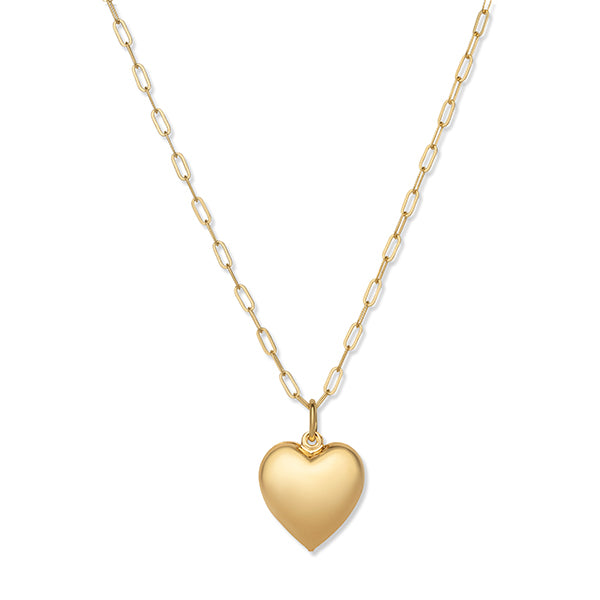 HART Puffy Heart Charm on 18" Jane Chain
