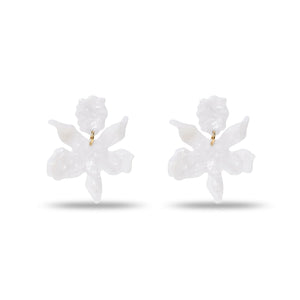 Lele Sadoughi Small Paper Lily Earrings - Mother of Pearl