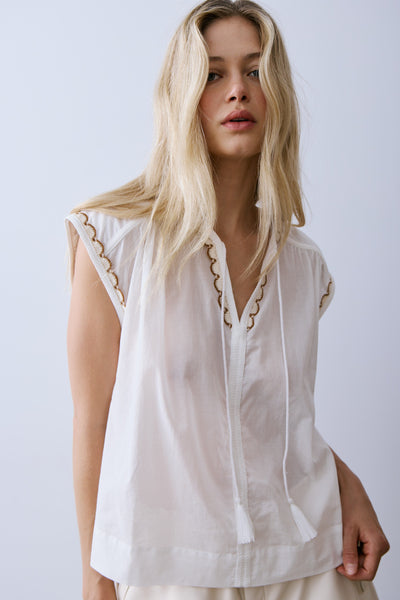 Pom Blouse - Off White
