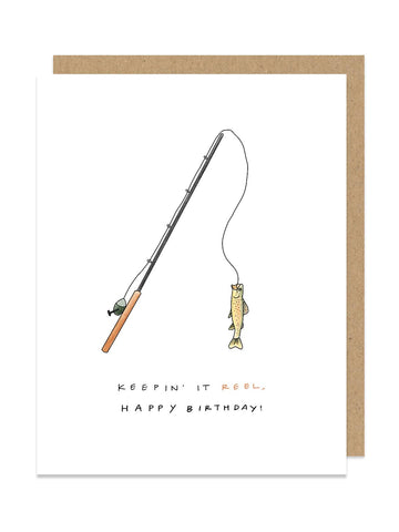 Keepin' It Reel Fishing Birthday Card