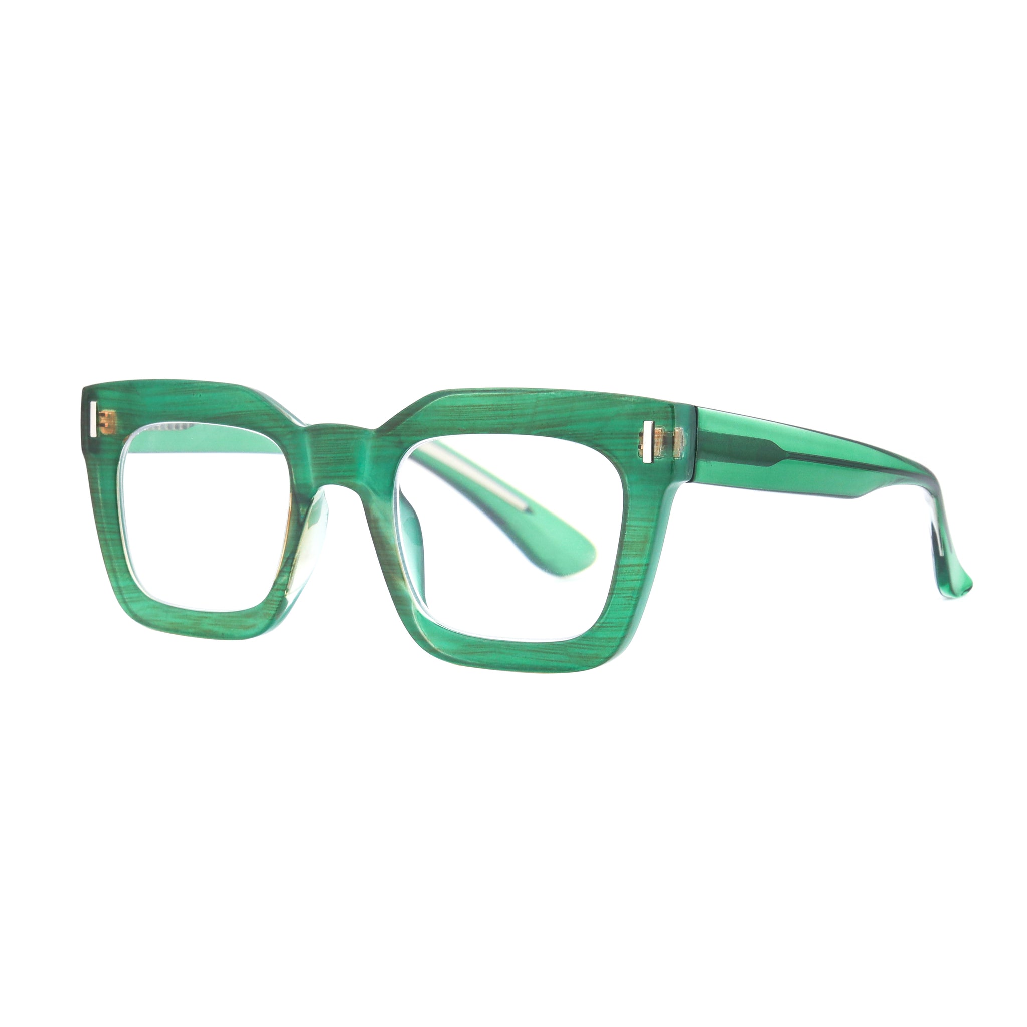 Raz Green/Brown Stripes Blue Light Readers