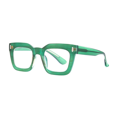 Raz Green/Brown Stripes Blue Light Readers