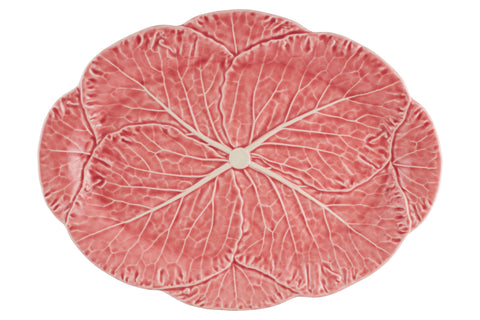 Cabbage Pink Oval Platter 15" (small)
