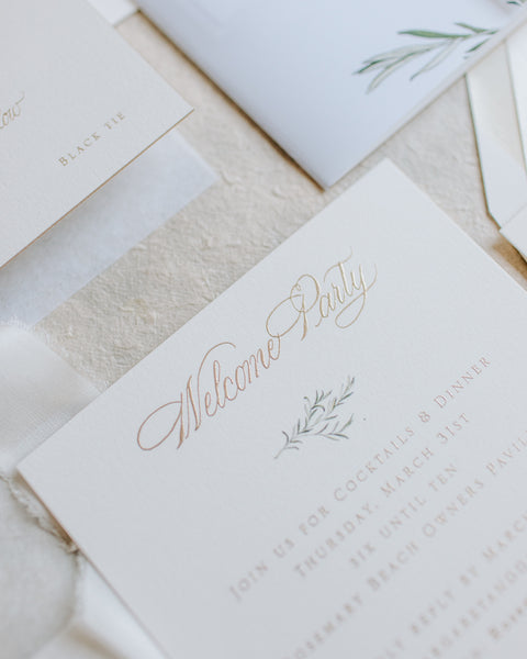 Mary Margaret and Davis - Rosemary Beach Wedding Invitations