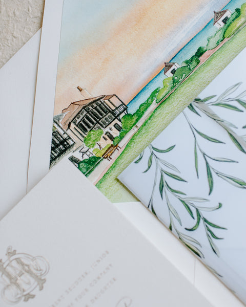 Mary Margaret and Davis - Rosemary Beach Wedding Invitations