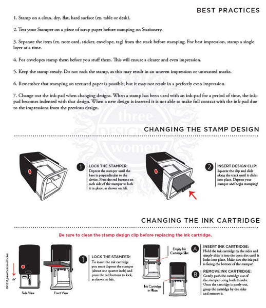 Designer Stamp Ink Cartridge