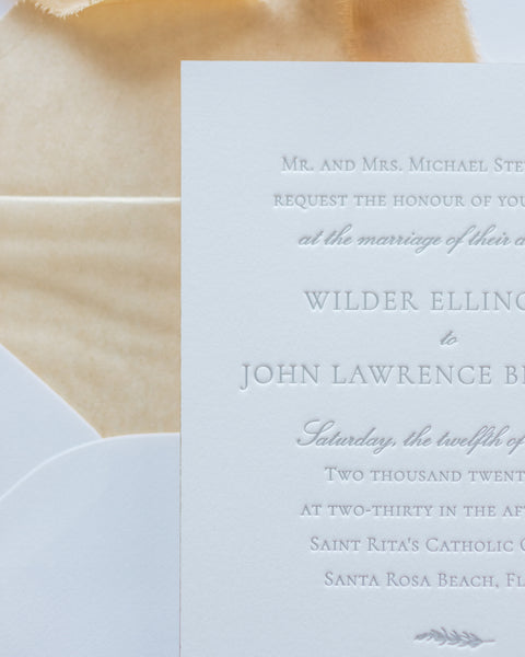 Wilder and John Lawrence - Rosemary Beach Wedding Invitations