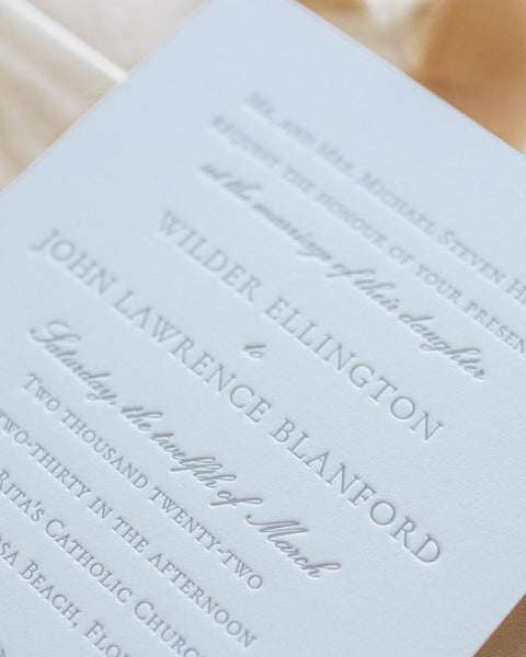 Wilder and John Lawrence - Rosemary Beach Wedding Invitations
