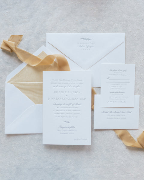Wilder and John Lawrence - Rosemary Beach Wedding Invitations