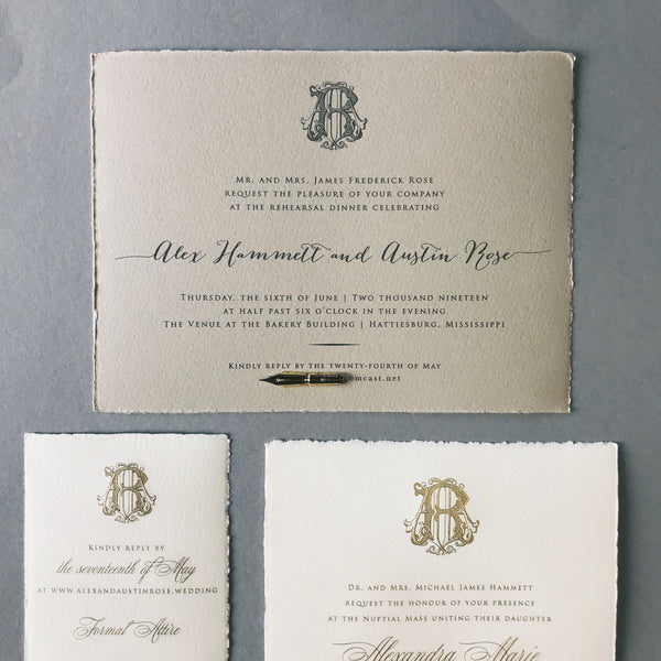Hammett Wedding Invitation - Deposit Listing
