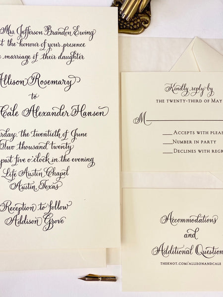 Ewing Wedding Invitation - Deposit Listing