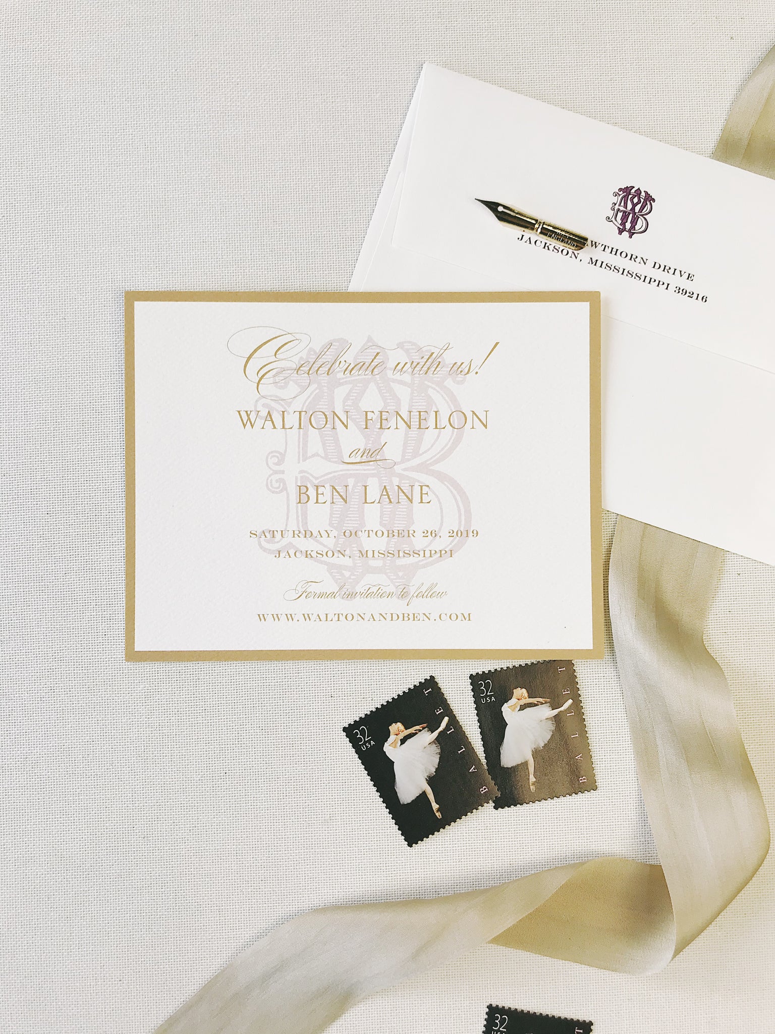 Fenelon Wedding Invitation - Deposit Listing