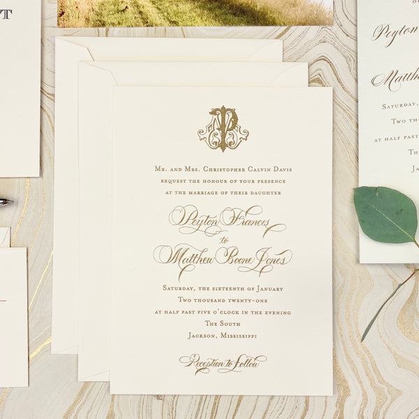 Peyton Davis Wedding Invitation - Deposit Listing