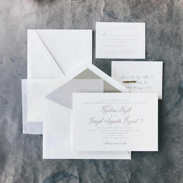 Walker Wedding Invitation - Deposit Listing