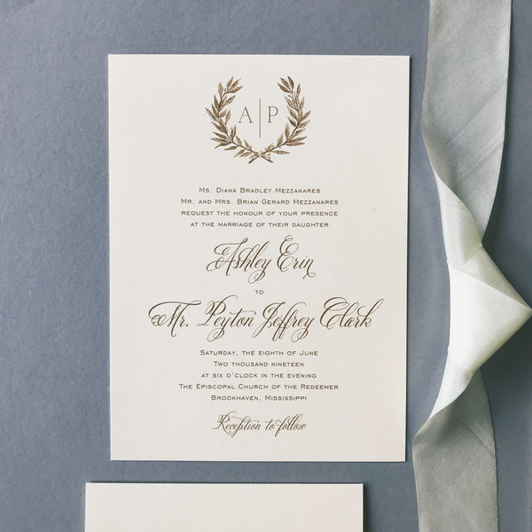 Ashley Wedding Invitation - Deposit Listing