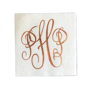 Large Script Monogram Linen-like Napkins