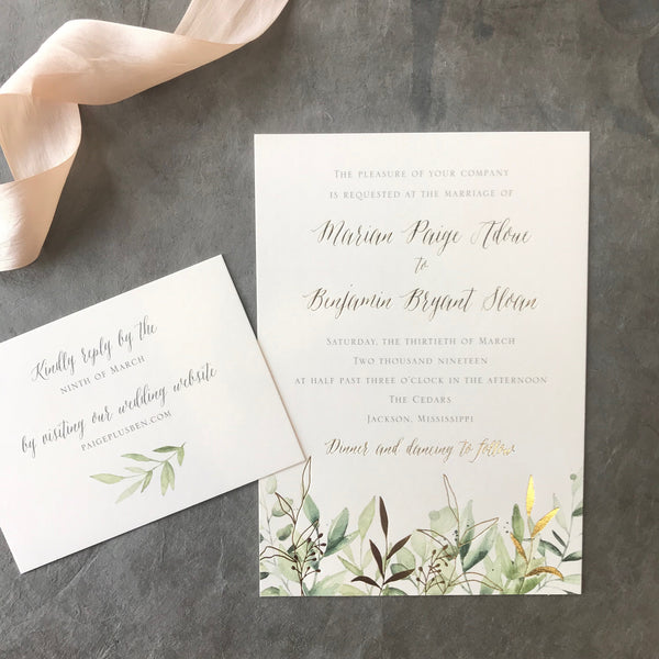 Paige Wedding Invitation - Deposit Listing