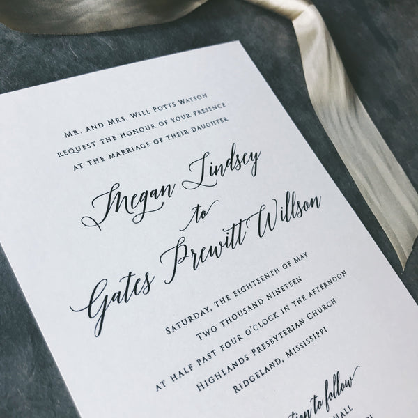 Watson Wedding Invitation - Deposit Listing