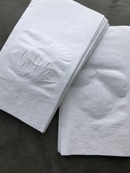 Embossed Monogram Guest Towel 2