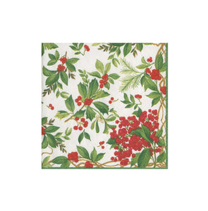 Holly Chintz White Paper Tableware