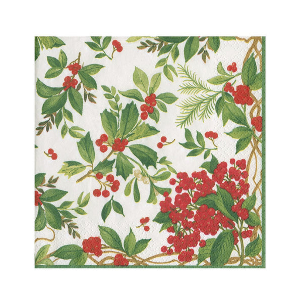 Holly Chintz White Paper Tableware