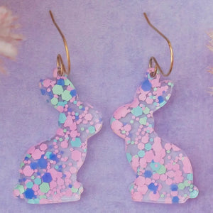 Pink & Blue Bunny Earrings
