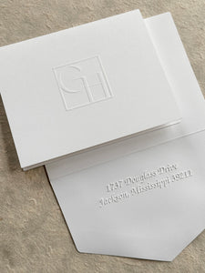 Your Logo Blind Embossed Note