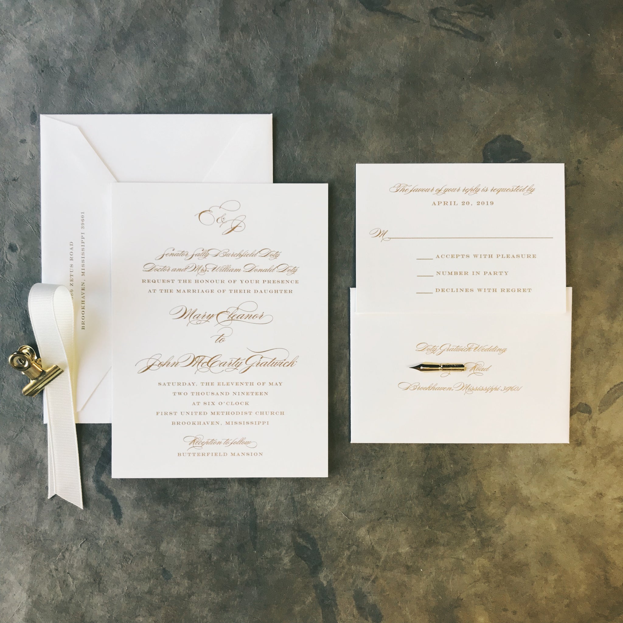 Doty Wedding Invitation - Deposit Listing
