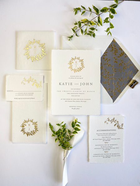 Katie Wedding Invitation - Deposit Listing