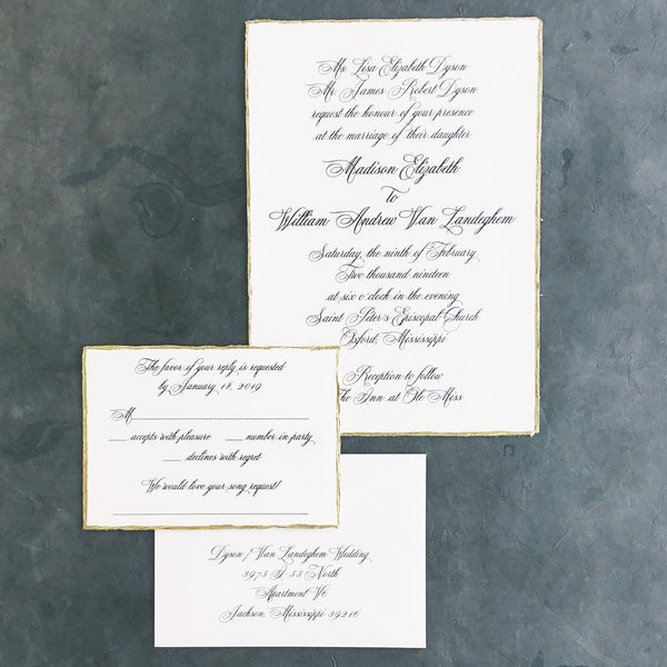Dyson Wedding Invitation - Deposit Listing