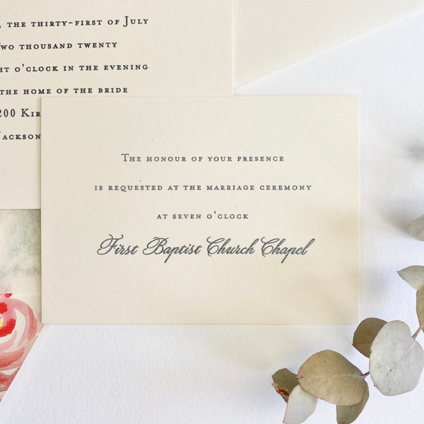 Coker Wedding Invitation - Deposit Listing