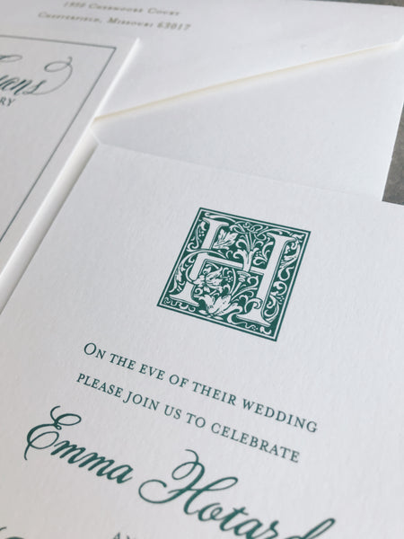 Emma Wedding Invitation - Deposit Listing