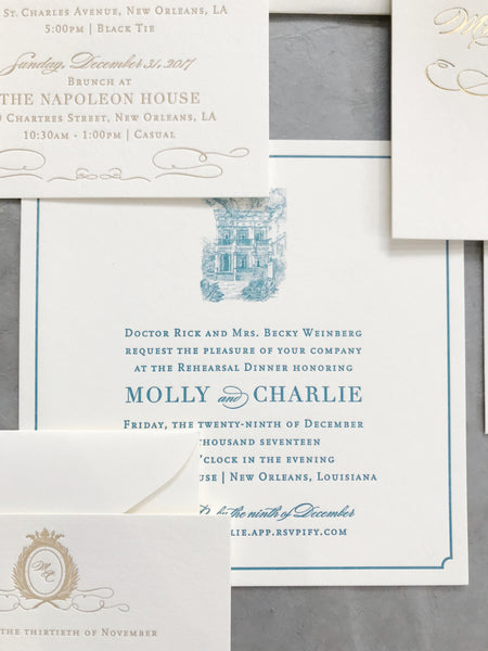 Molly Wedding Invitation - Deposit Listing