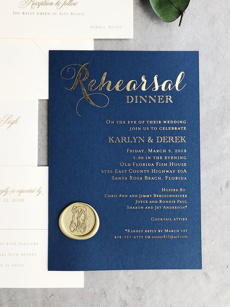 Karlyn Rehearsal Dinner - Deposit Listing