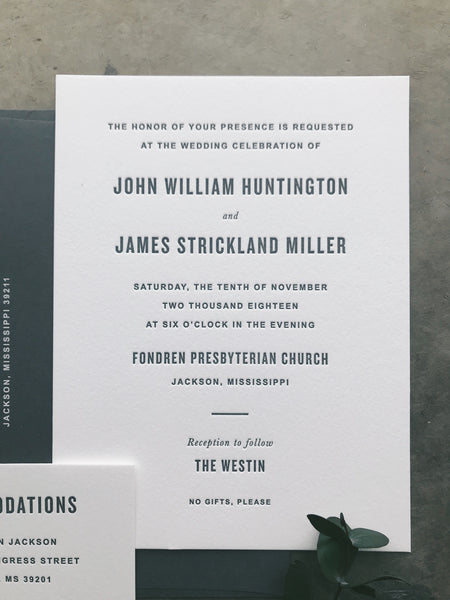 James Wedding Invitation - Deposit Listing