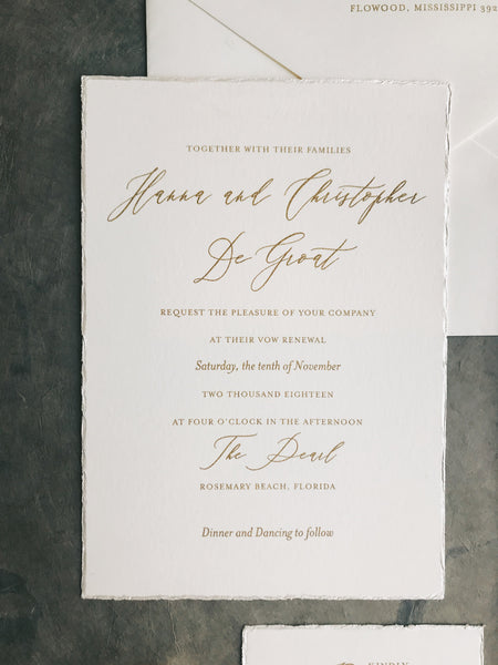 Hanna Wedding Invitation - Deposit Listing
