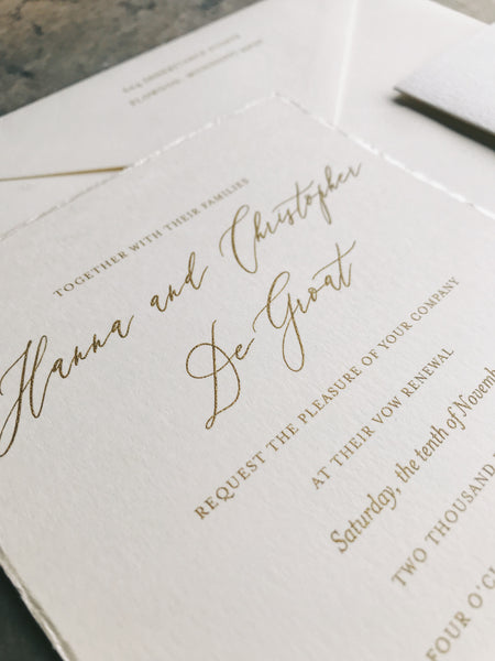 Hanna Wedding Invitation - Deposit Listing