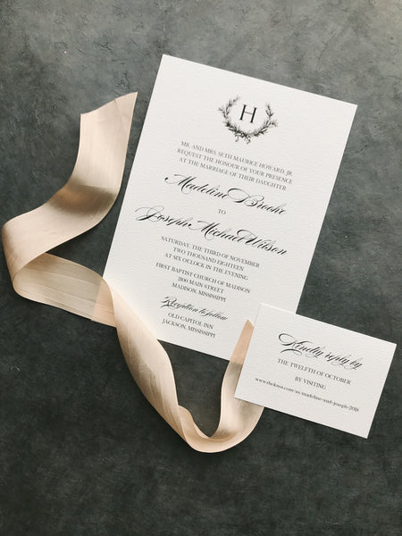 Madeline Wedding Invitation - Deposit Listing