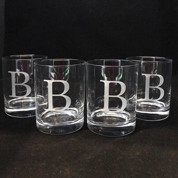 Monogrammed Double Old Fashioned Glasses or Ice Bucket