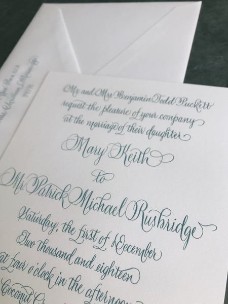 Rushridge Wedding Invitation - Deposit Listing