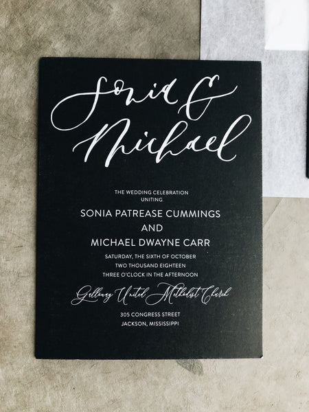 Sonia Wedding Invitation - Deposit Listing