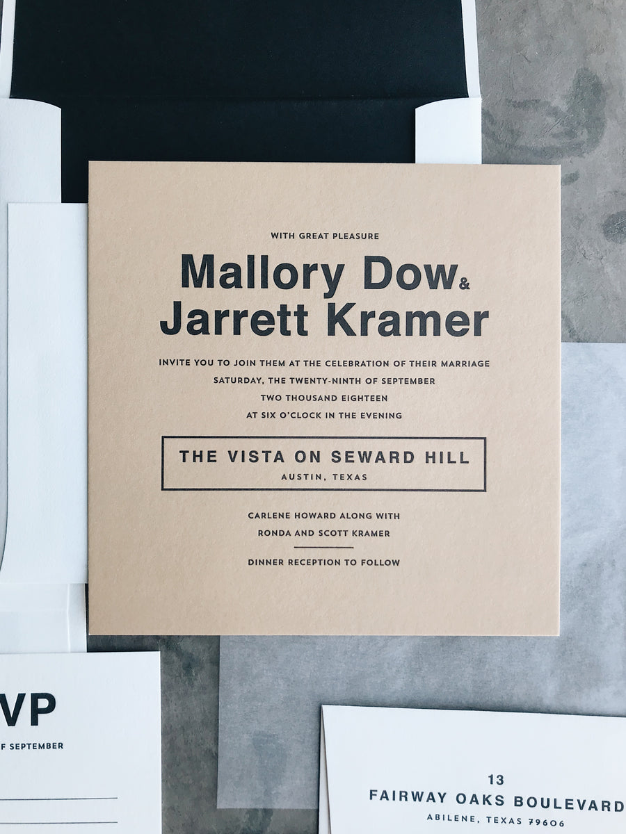 Kramer Wedding Invitation - Deposit Listing – Fresh Ink