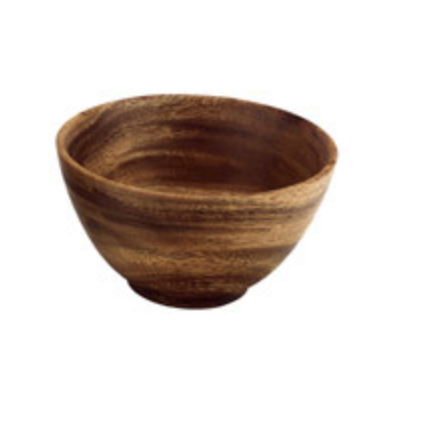 Acacia Wood 5" Round Dip Bowl
