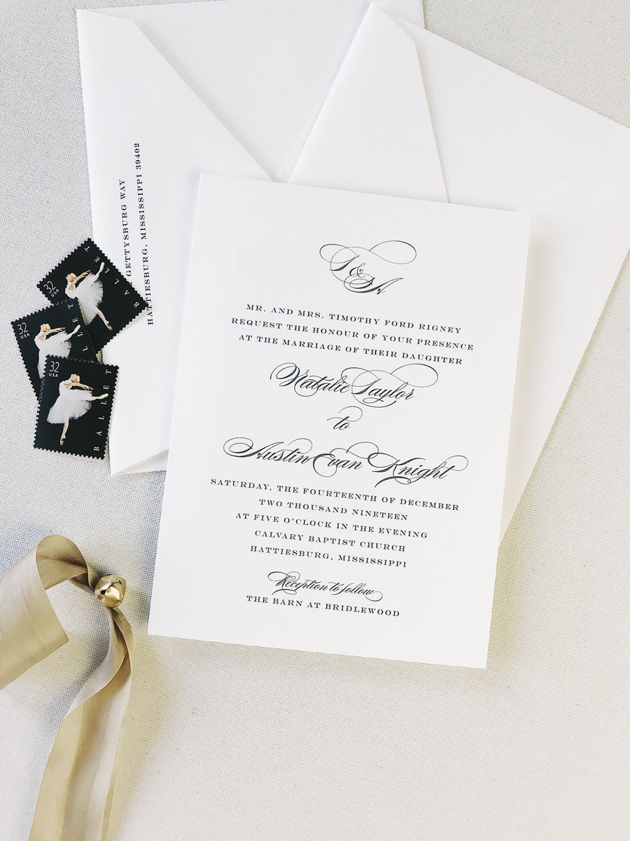 Rigney Wedding Invitation - Deposit Listing – Fresh Ink